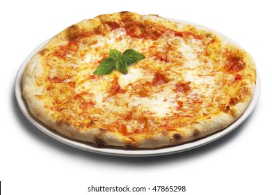 Pizza  with basil