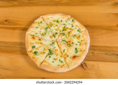 Pizza Bread Slices With Mozzarella And Garlic