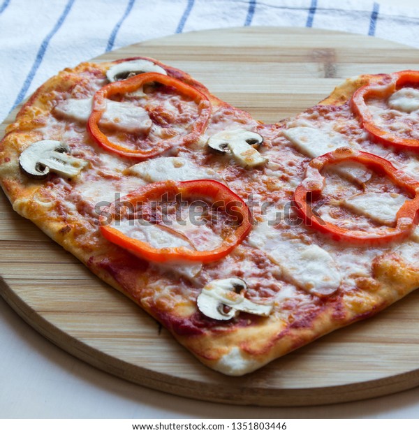 Pizza Form Heart Stock Photo Edit Now