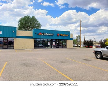 Pizza Hut In A Small Plaza Building - Store Front (Cheyenne, Wyoming, USA) - 07\18\2020