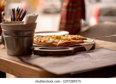 Pizza on table
