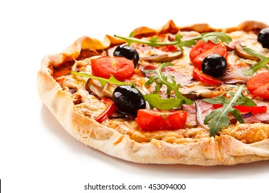 268,983 Pizza on white background Images, Stock Photos & Vectors ...