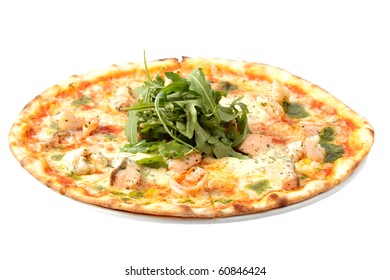 pizza on a white background