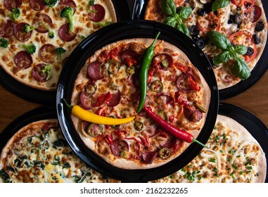 Pizza Party Dinner Flat Layer Various Stock Photo 2162232265 | Shutterstock