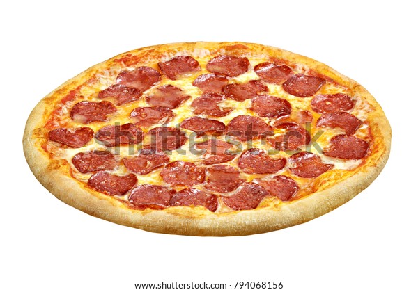 Pizza Pepperoni Mozzarella Cheese Salami Template Stock Photo 794068156 ...