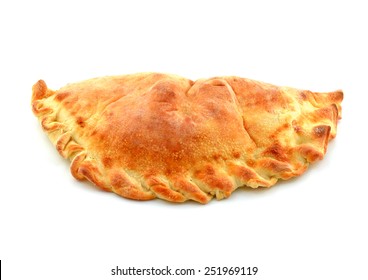 Pizza Puff Isolated On White