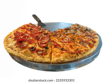 Pizza: slice pizza isolated on white isolated. - Powered by Shutterstock