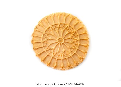 Pizzella, A Typical Cookie From The Italian Region Of Abruzzo In The Shape Of The Rosone Di Collemaggio (the Rose Window Of Santa Maria Di Collemaggio In L’Aquila,Italy)