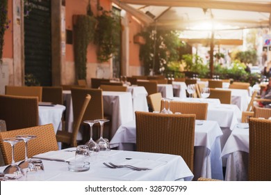 Pizzeria In Rome, Terrace Of Italian Restaurant