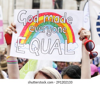 Placard, God Made Everyone Equal, 2015, London Pride
