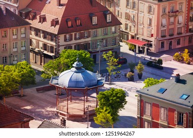 Place dArmes square in spring, Belfort, France