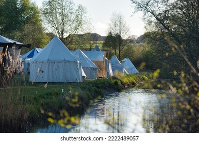 Place with fabric tents at a medieval market - Powered by Shutterstock