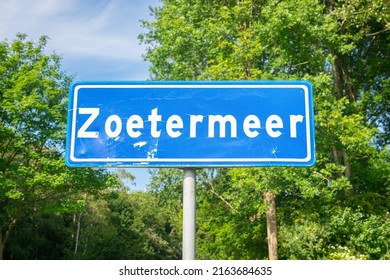 Place name sign of the city of Zoetermeer, The Netherlands 
