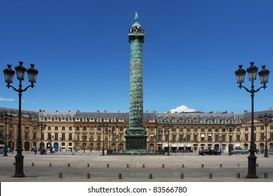 The Place Vendome Column In Paris