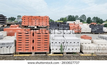 A place where materials for infrastructure and superstructure construction, roadside paving stones and paving stones are stored.