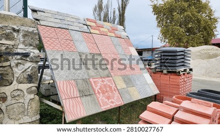 A place where materials for infrastructure and superstructure construction, roadside paving stones and paving stones are stored.