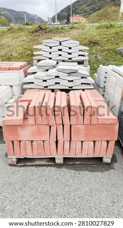 A place where materials for infrastructure and superstructure construction, roadside paving stones and paving stones are stored.