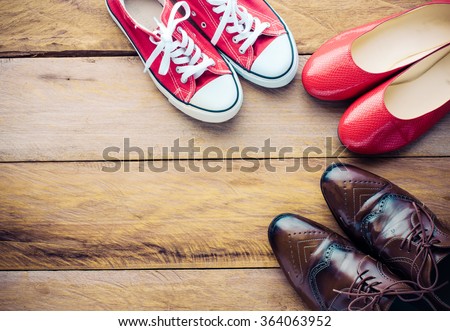 Placed on a wooden shoe styles - lifestyles