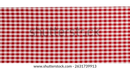 Placemat, Scotch pattern, red-white on white background, top view