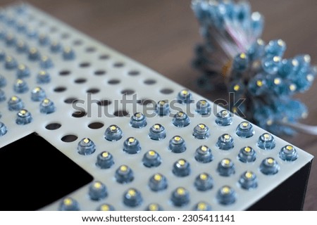 Placement of LED modules in a three-dimensional plastic letter for advertising.Pixel LEDs.
