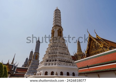 Places inside Wat Phra Kaew Grand Palace. Here are the main tourist attractions in Bangkok, Thailand.