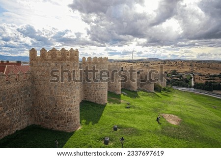 Places, walls, architecture and Avila ramparts in Castilla y Leon, in Spain. Zdjęcia stock © 