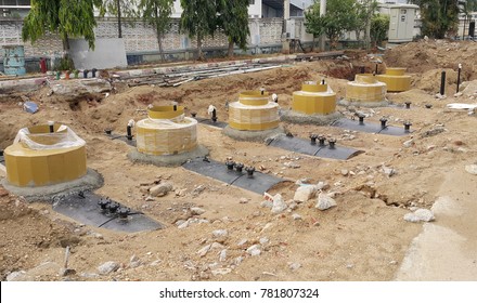 Placing An Underground Fuel Tank At A Petroleum Service Station.