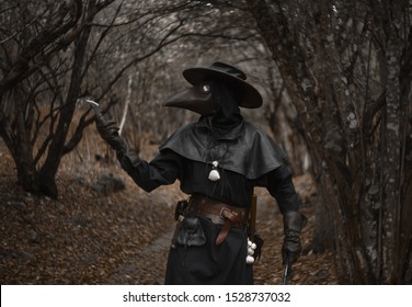 The Plague Doctor In The Forest Of The Middle Ages