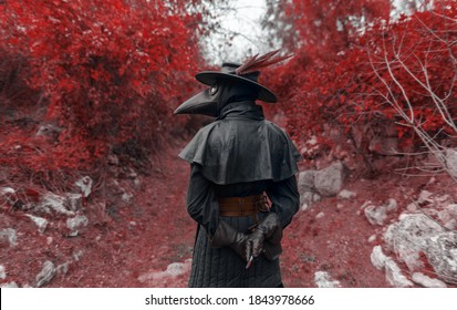 The Plague Doctor In The Forest Of The Middle Ages