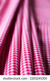 Plaid Fabric Background Pink Texture