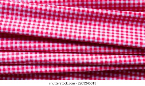 Plaid Fabric Background Pink Texture