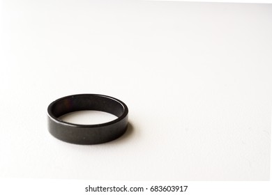 Plain black ring isolated on white background