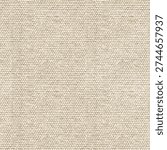 Plain canvas seamless texture background. Light brown woven fabric.