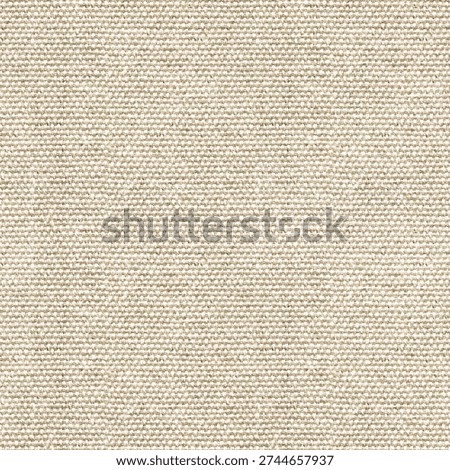 Plain canvas seamless texture background. Light brown woven fabric.