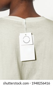 Plain Clothing Price Tag Close Up