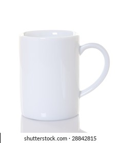 Plain Contemporary Style White Coffee Mug