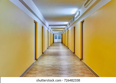 Plain corridor of a dormitory building - Powered by Shutterstock