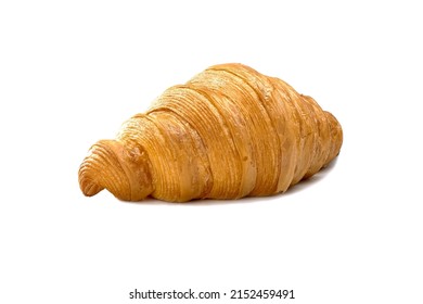 Plain Croissant, a classic crescent-shaped croissant. isolated on a white background. - Shutterstock ID 2152459491