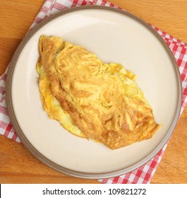 Plain Egg Omelette Viewed From Above