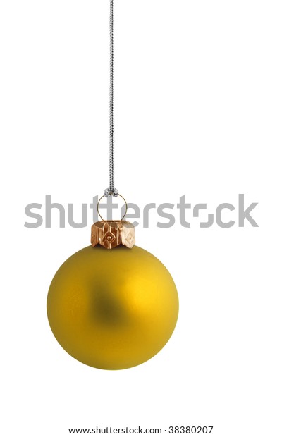 Plain Golden Christmas Bauble Gold Clasp Stock Photo Edit Now