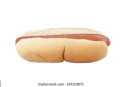 Plain Hot Dog Isolated On White Background