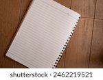 A plain notebook on the table