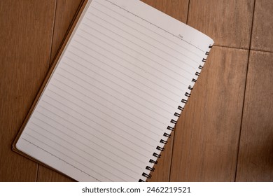 A plain notebook on the table