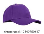 Plain purple baseball cap isolated on a light background, perfect for branding or promotional design.