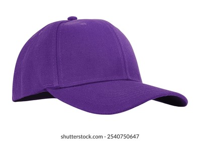 Plain purple baseball cap isolated on a light background, perfect for branding or promotional design. - Powered by Shutterstock