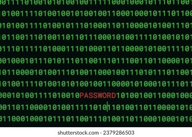 Plain text password in the clear of binary code network stream. ``Concept for password protection. - Powered by Shutterstock - Get 15% off with code: PIKWIZARD15