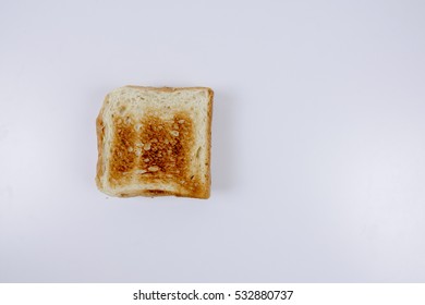 Plain Toast With Isolated On Table.