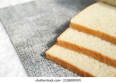 Plain Toasted Bread Whole. White Bread Toast Slice.