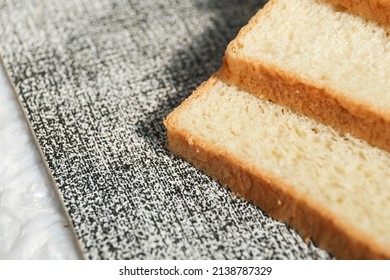 Plain Toasted Bread Whole. White Bread Toast Slice.