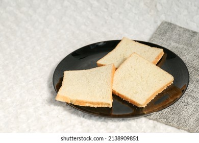 Plain Toasted Bread Whole. White Bread Toast Slice.